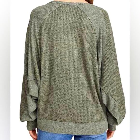 🆕 Free People NWT Santa Clara Thermal Top in Cream (FP-5) - Picture 2 of 2